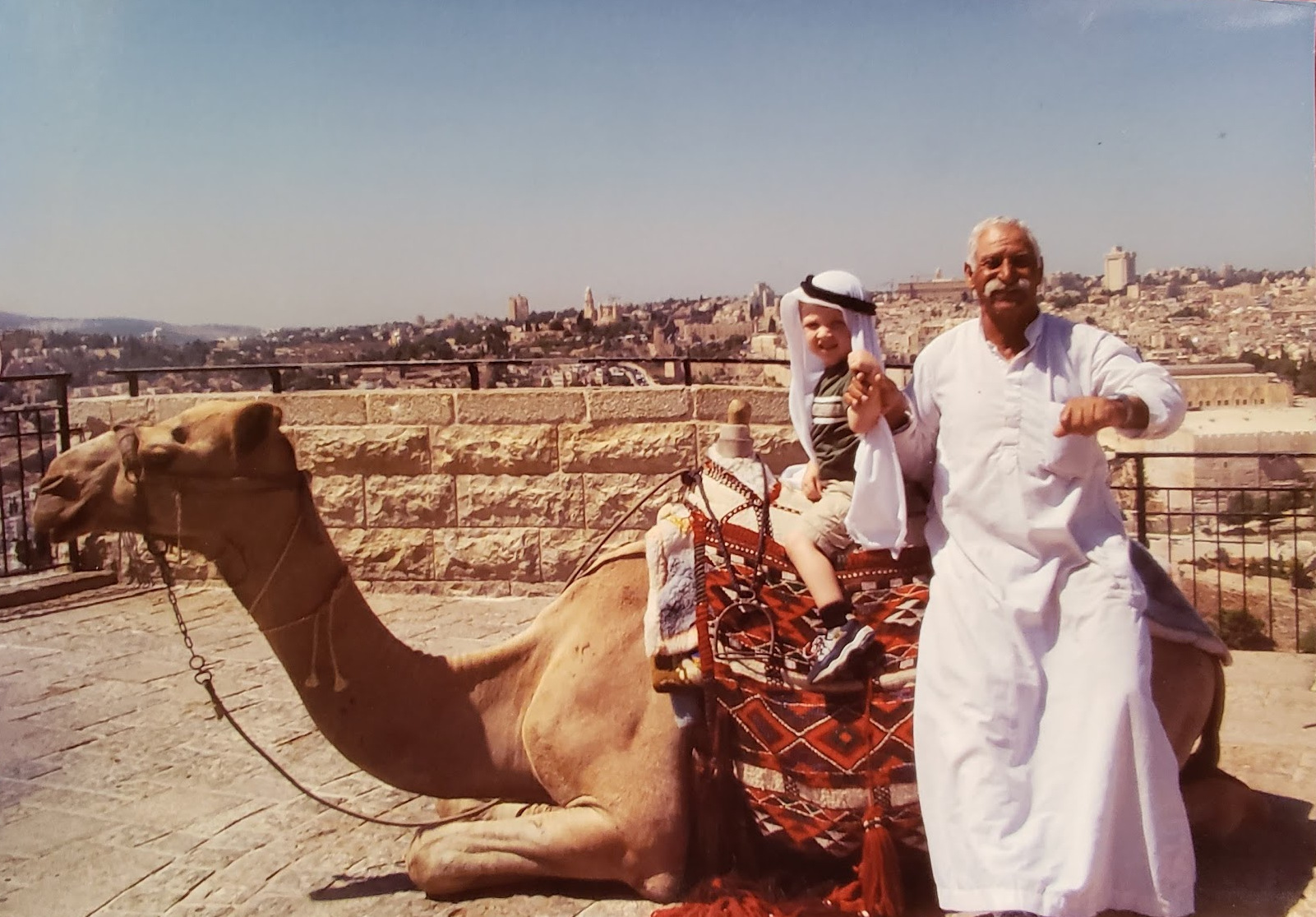 me as a kid on a camel in Jerusalem